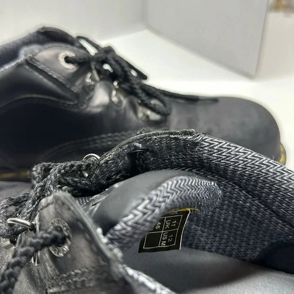 Dr. Doc Marten Steel Toe Hylow Boots Shoes Lace Up Leather Black Men's Size 12 - Picture 9 of 13